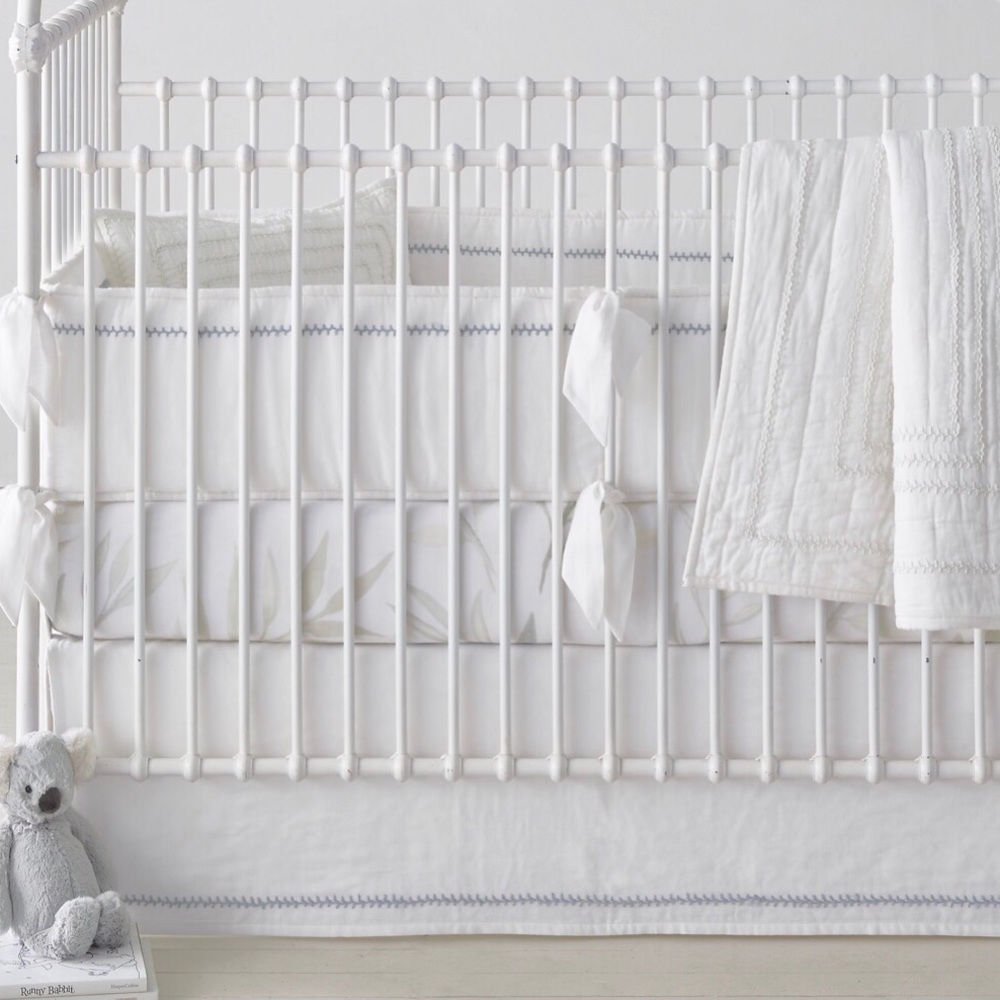Restoration Hardware Crib Skirt- French Blue